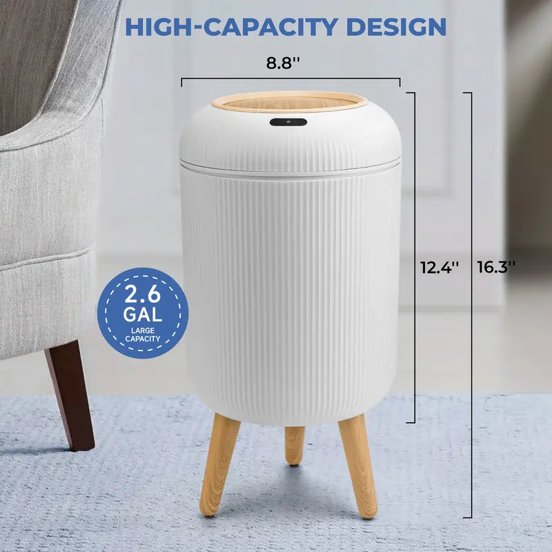 Smart Touchless Trash Can – Automatic Motion Sensor Waste Bin, Nordic Style for Bathroom & Kitchen