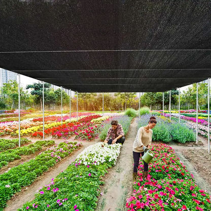 90% Blackout Shade Cloth, 10 x 13 FT UV-Resistant Mesh Shade Net with Reinforced Rivets for Patio, Garden, Camping & Greenhouse