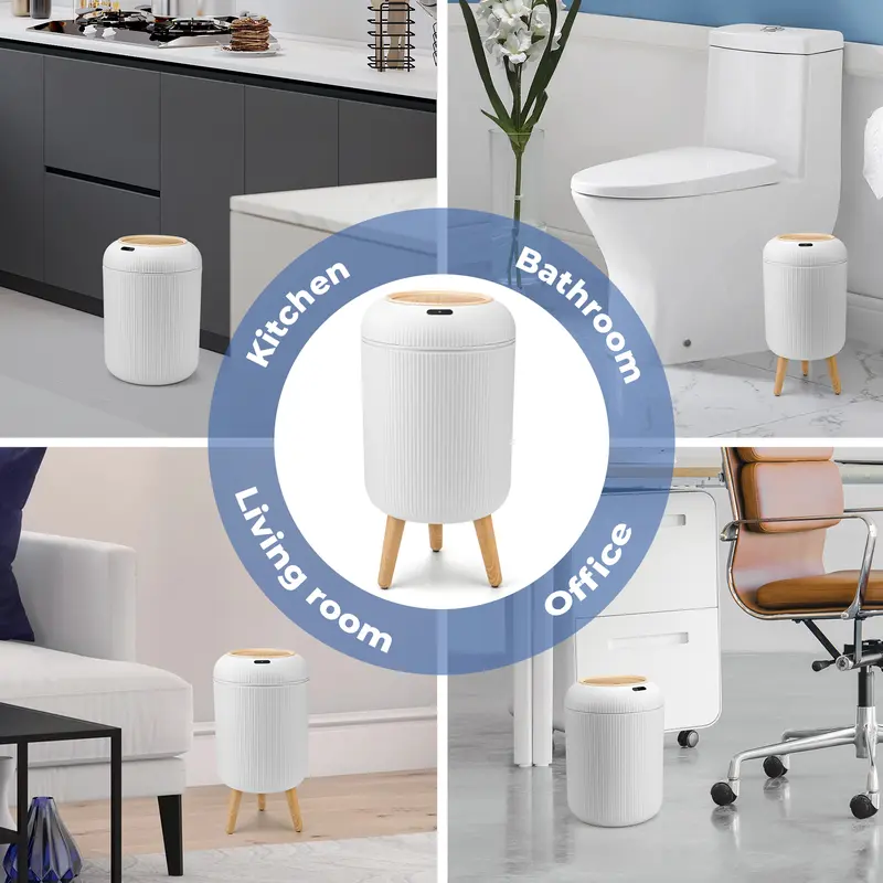 Smart Touchless Trash Can – Automatic Motion Sensor Waste Bin, Nordic Style for Bathroom & Kitchen