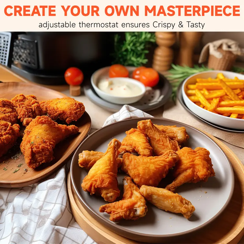 Electric Deep Fryer with Basket – 1500W Compact Fryer with Adjustable Temperature Control, 2.6QT Non-Stick Pot