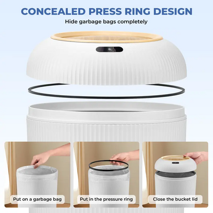 Smart Touchless Trash Can – Automatic Motion Sensor Waste Bin, Nordic Style for Bathroom & Kitchen